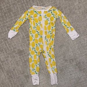 LITTLE SLEEPIES LEMON PRINT ZIPPY -0-3mo